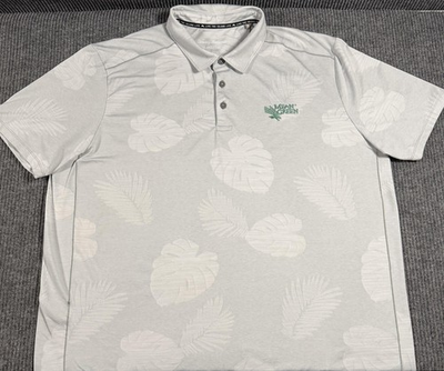 #ad #ad UNT Mean Green Polo Shirt Mens 2XL Tommy Bahama IslandZone Hawaiian Gray NCAA $31.00
