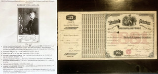 CIVIL WAR WIA COLONEL 54th OH 1904 OLYMPIC GOLD ARCHERY WILLIAMS DOCUMENT SIGNED