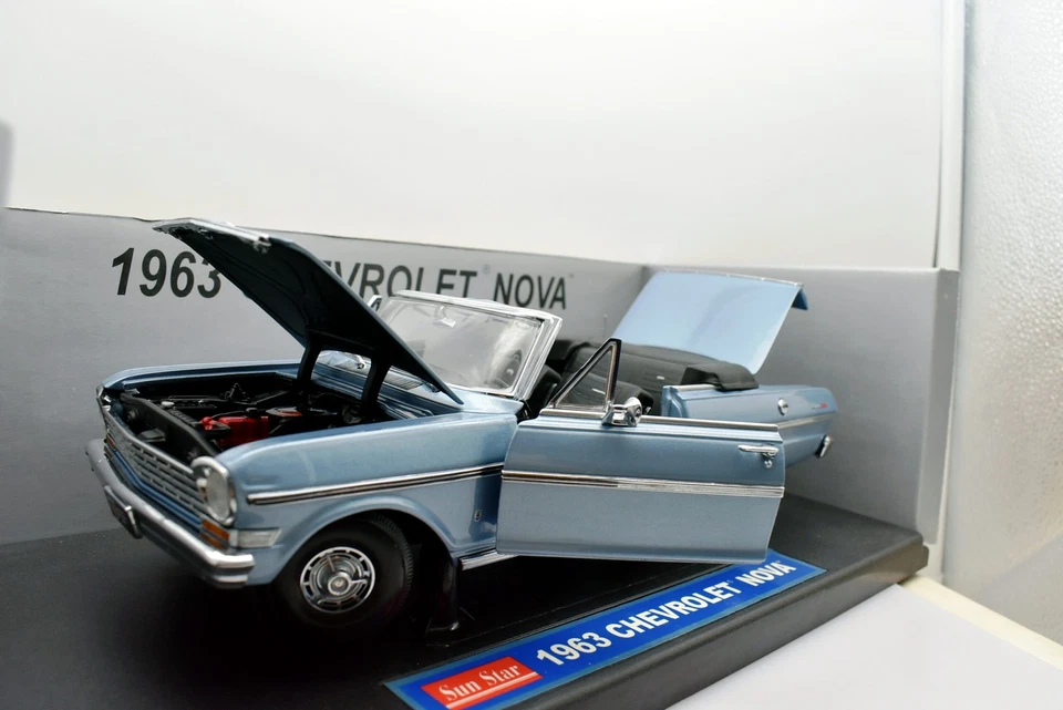 Modellino auto americane scala 1:18 Chevrolet Nova Sun star diecast modellismo - Immagine 4 di 4