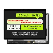 LCD Touch Screen Assembly 13.3" for Dell Latitude 7320 Detachable Tablet 0J5RTR