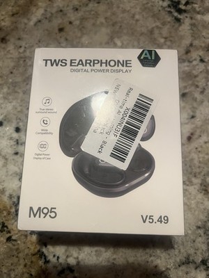 TWS Earphone M95 New Bluetooth W/ Translate Power Disp, 6-8hr