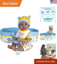 Educational 18-Inch Black Reborn Doll – Ideal for Nurturing Play and Development