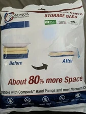 Vacuum Compressed Space Saver Storage Bags - Set of 6 - 2 Large 2 Medium 2 Small