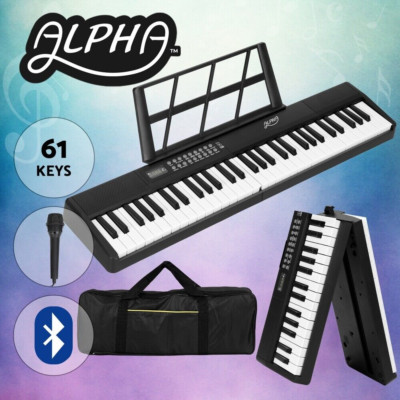 Alpha 61 Keys Foldable Electronic Piano Keyboard Digital Electric w ...