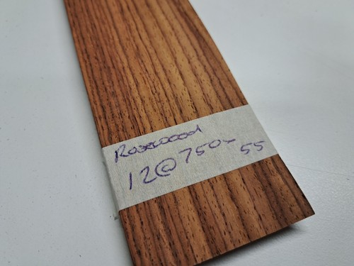 Rosewood Veneer - 12 NATURAL WOOD SHEETS - 750mm x 55mm - Picture 7 of 7