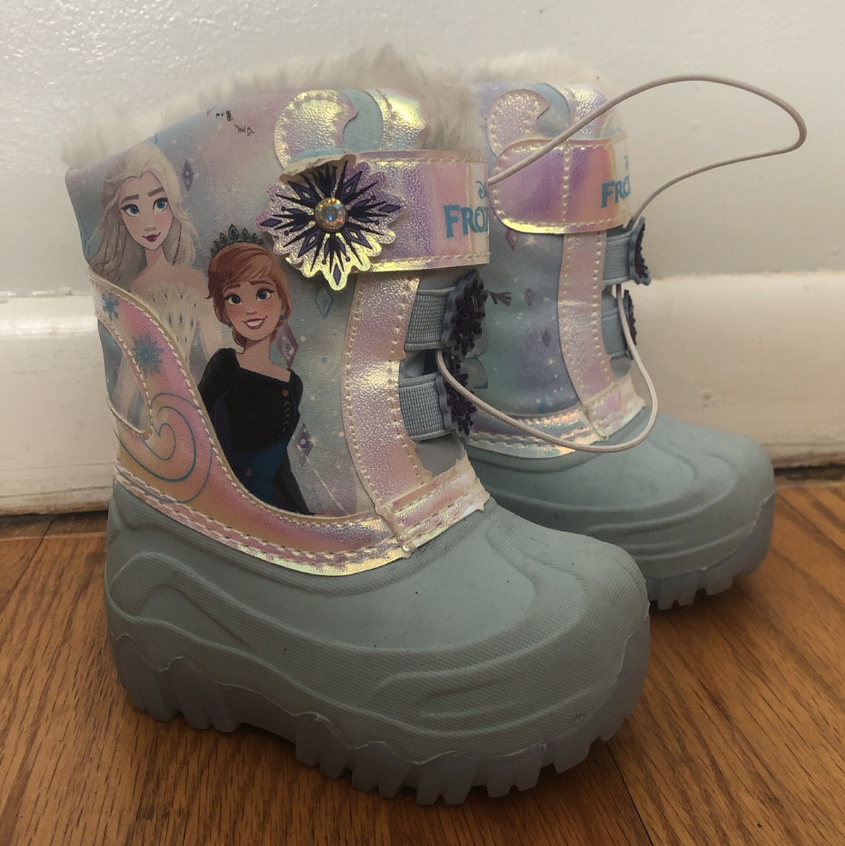 New Disney Frozen Size Kids Girls Winter Toddler Boots Blue Elsa