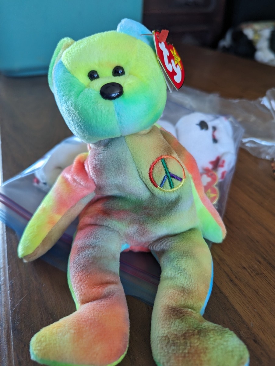 Original Beanie Ty Beanie Baby Peace 1996 Stuffed Animal Value Of