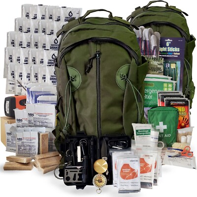 5 Person Emergency Kit/Survival Backpack for 72 Hours, Natural Disasters & More