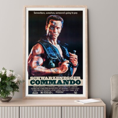 Commando 1985 Movie Poster Wall Decor Art Print Canvas Poster