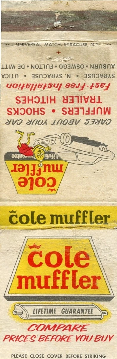 Cole Muffler New York Matchbook