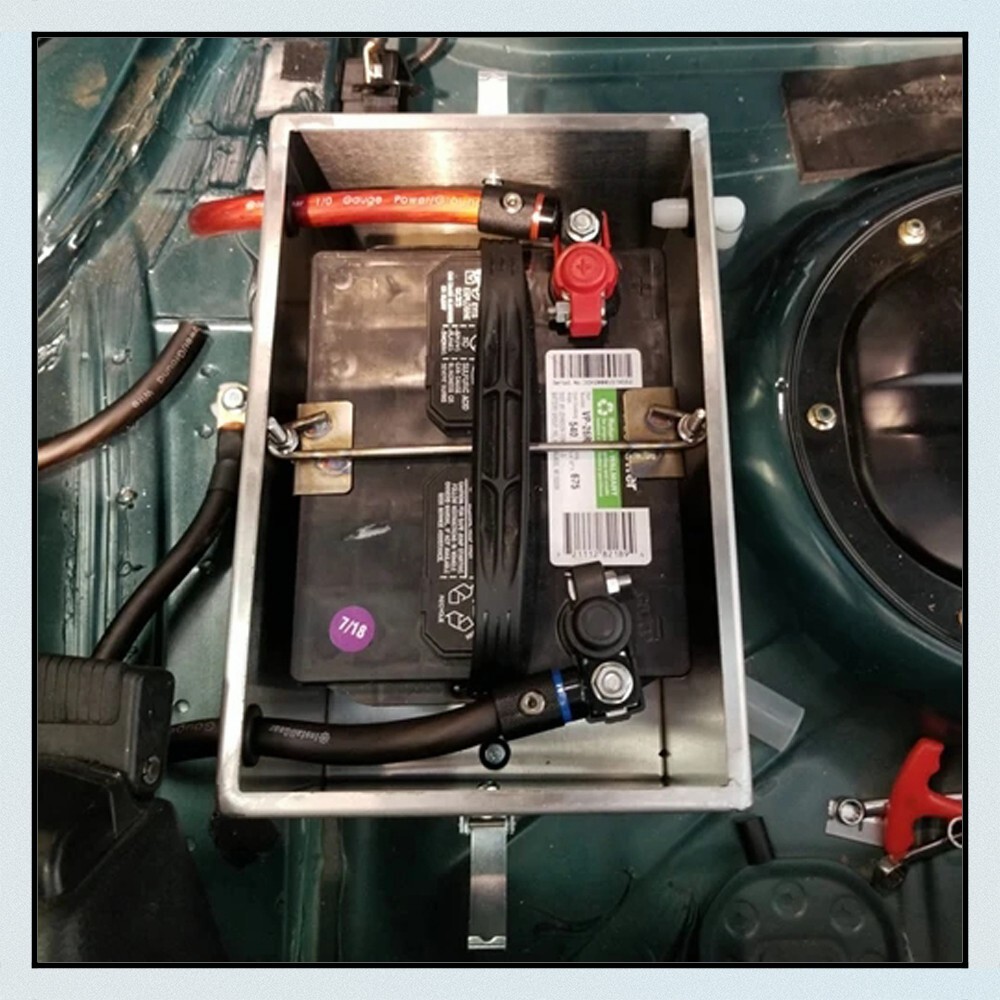 Complete Aluminum Battery Box Relocation Kit Universal Billet - Foto 7