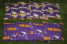 Cornhole Bean Bags Set of 8 ACA Regulation Bags MINNESOTA VIKINGS