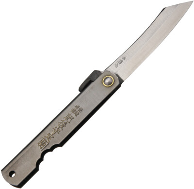 Higonokami Knives Triple Layered SK Black Folder Pocket Knife Steel Blade GO06BL