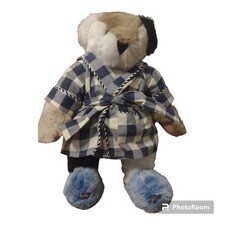 Vermont Teddy Bear Co 16" Jointed Plush Patchwork Dressed Valentine Gift Vtg