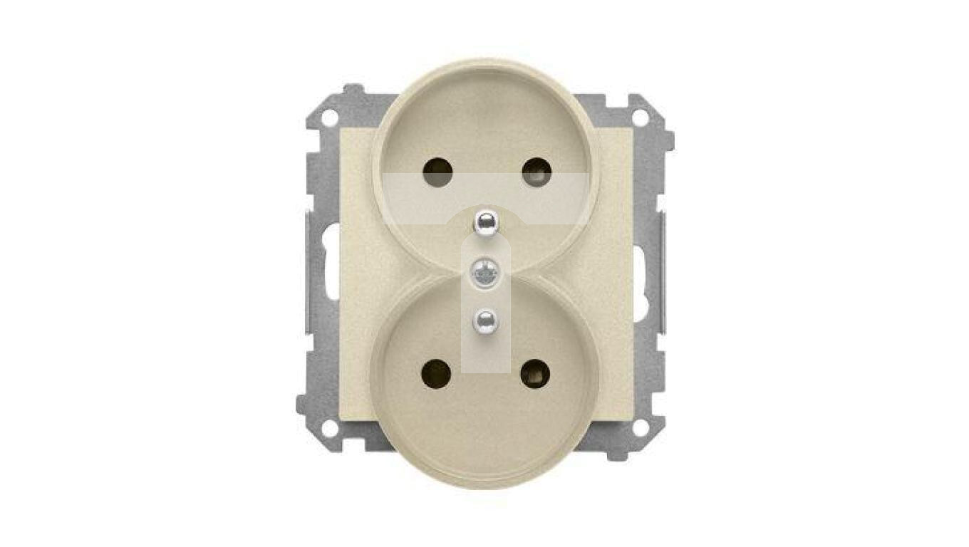 Simon 55 Double plug socket with grounding and shutters (module) 16 A 250 /T2UK