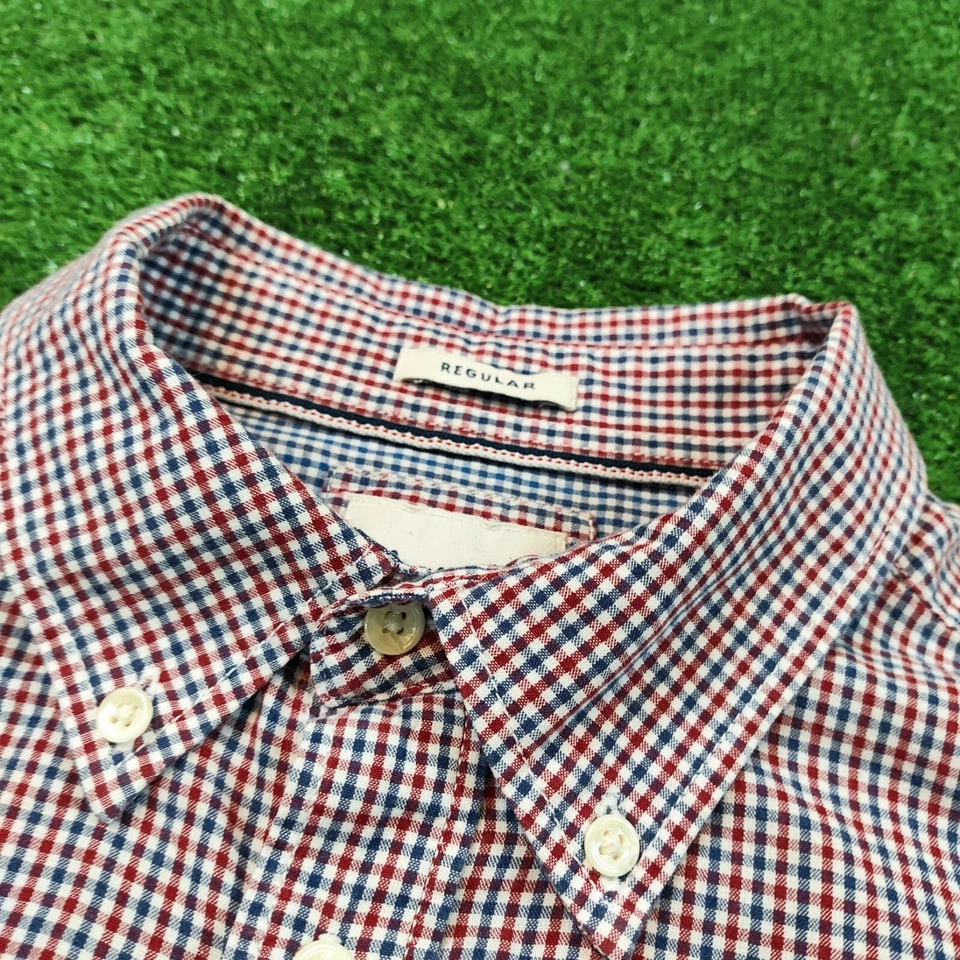 Camisa Wrangler para hombre grande ajuste regular a cuadros multicolor manga ... - Imagen 3 de 4