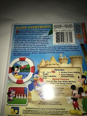 Mickey Mouse Clubhouse Mickey's Big Splash Hawaiian Luau Kids Beach Movie  DVD