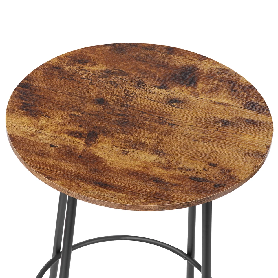 3 Piece Small Round Dining Table Set for Kitchen Breakfast Nook Counter Height - Image 3 of 4