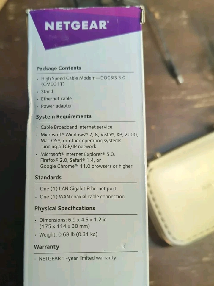 Netgear Highspeed cable modem - Image 4 of 4