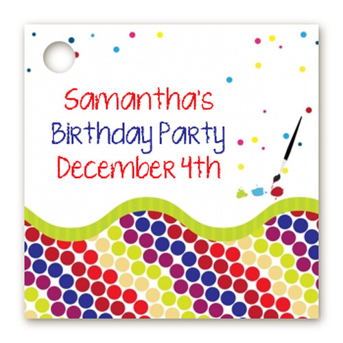 Paint Party - Personalized Birthday Party Card Stock Favor Tags - Set of 20