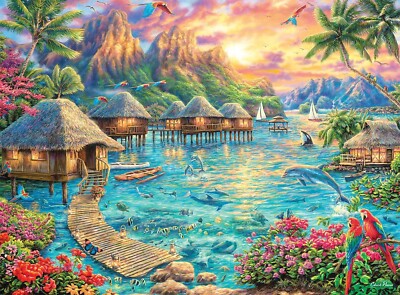 - Chuck Pinson - Tropical Oasis - 1000 Piece Jigsaw Puzzle for Adults -Challe...