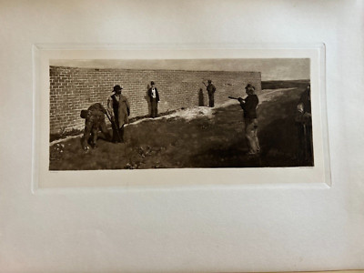 MAX KLINGER ''Spazierganger, Oelbild Eigenthum Des Herrn Dr Julius'' Etching Print