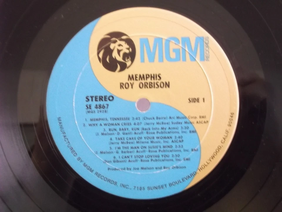 Roy Orbison,MGM 4967,"Memphis",US,LP,stereo,1972, In Shrink, Blues rock, Mint- - Image 2 of 2
