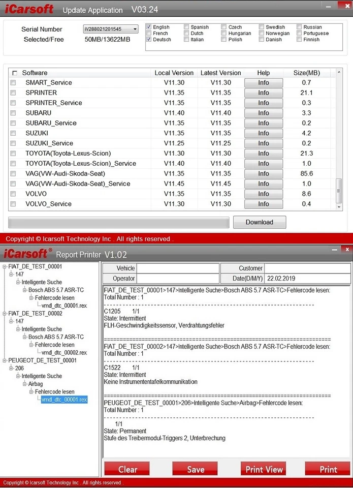 iCarsoft CR PRO Universeller 45 Auto Scanner ALLE SYSTEME OBD2 & Online Service - Bild 4 von 4
