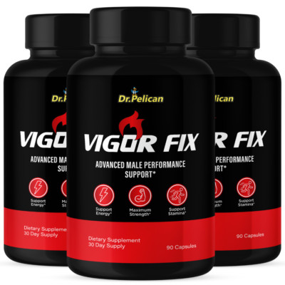 Vigor Fix- Bodybuilding & Men's Health Support- 3 Bottles- 270 Capsules