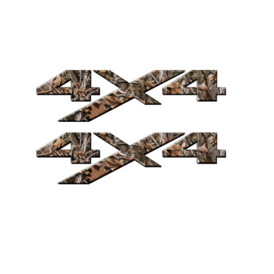 4x4 Woodland Ghost NO Deer Head Decals Truck NO Off Road Stickers SEMIGLOSS 2 Pk