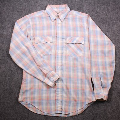 Vintage LEVIS Plaid Button Shirt Size Medium LEVIS Plaid Button Up Western Shirt