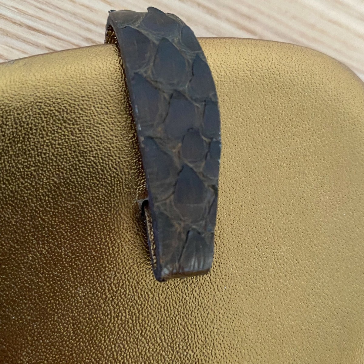 Vera Wang Brown Embossed Leather Toe Ring Slide Sandals Size 39 US