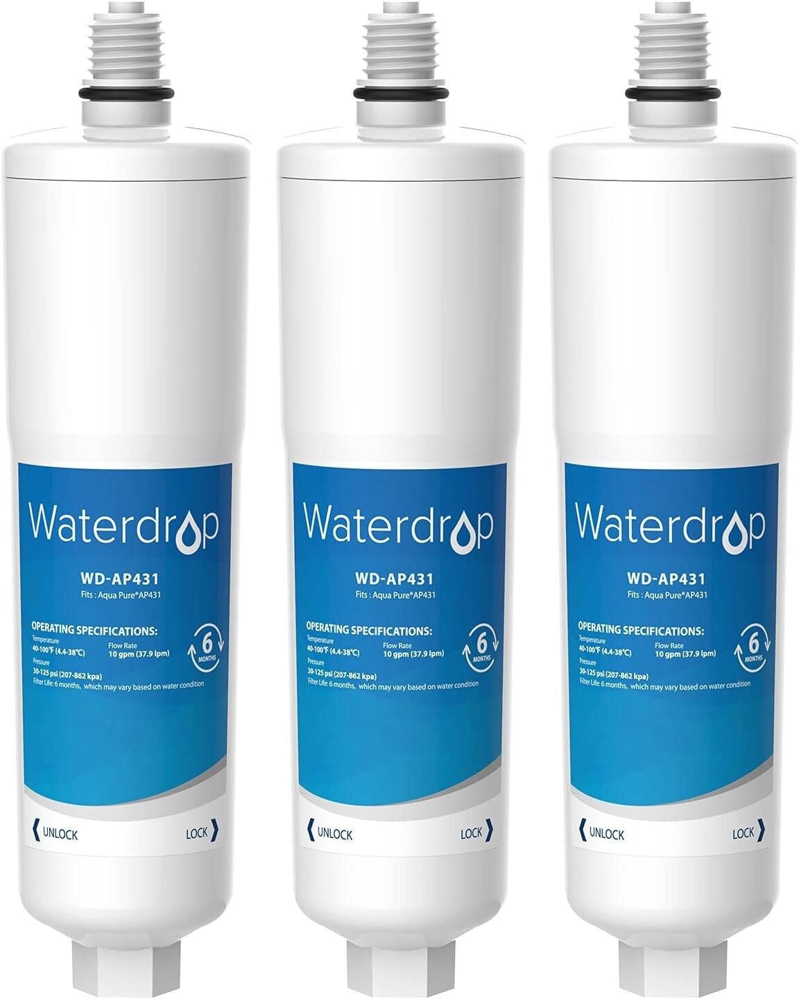 Cartucho de repuesto Waterdrop AP431 para Aqua-Pure AP431