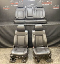 11-14 FORD F150 FRONT POWER HEATED/COOLED BUCKET & REAR BLACK LEATHER SEATS