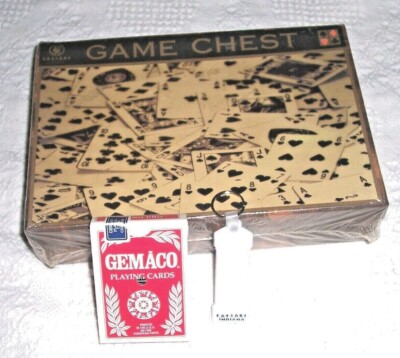 (872)  Caesars Indiana Game Chest .+ Caesars key ring + extra cards