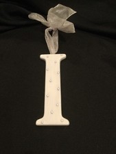 AMSCAN Ceramic Baby Wall Letter I Light Blue/Lavander Different Designs 449076