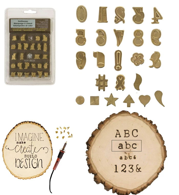 Pyrography sale alphabet stamps