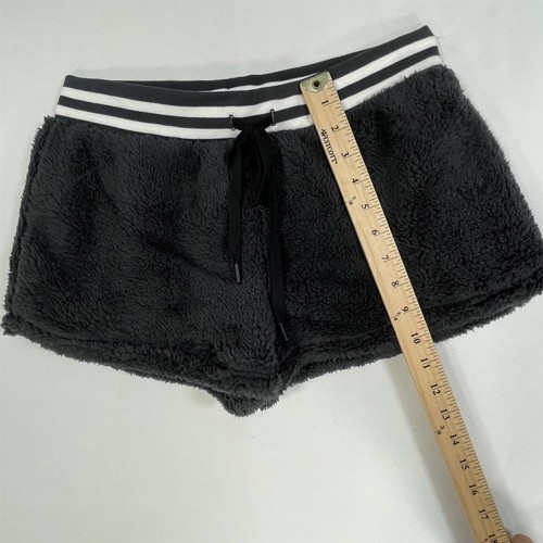 PJ Salvage Shorts Small Soft Stretch Faux Fur Elastic Waist Black - Picture 11 of 14