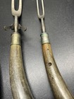 Meat Carving Forks Knifes  stag horn handles Rustic 5 piece vintage — photo 10