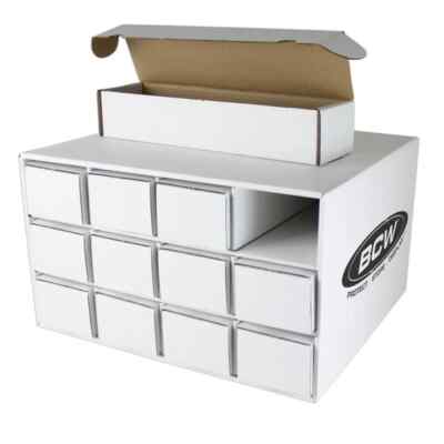 New (2) BCW Card House With 12 - 800 CT Boxes In Each **2-PACK** Holds Over 19k