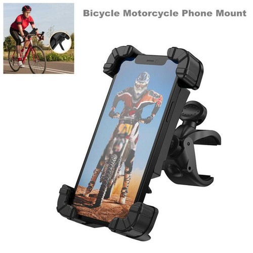 Bike Phone Holder, Motorcycle Cell Phone Mount- 360° Rotatable, Silicone Black