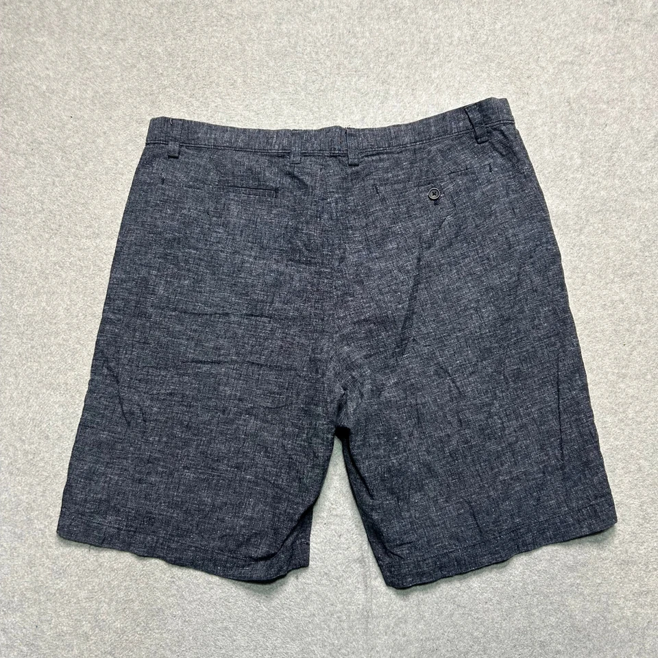 Pantalones Cortos Banana Republic Mezcla de Lino Para Hombre 38 Azul Marino 10" Frente Plano Informales Foto 2 de 4