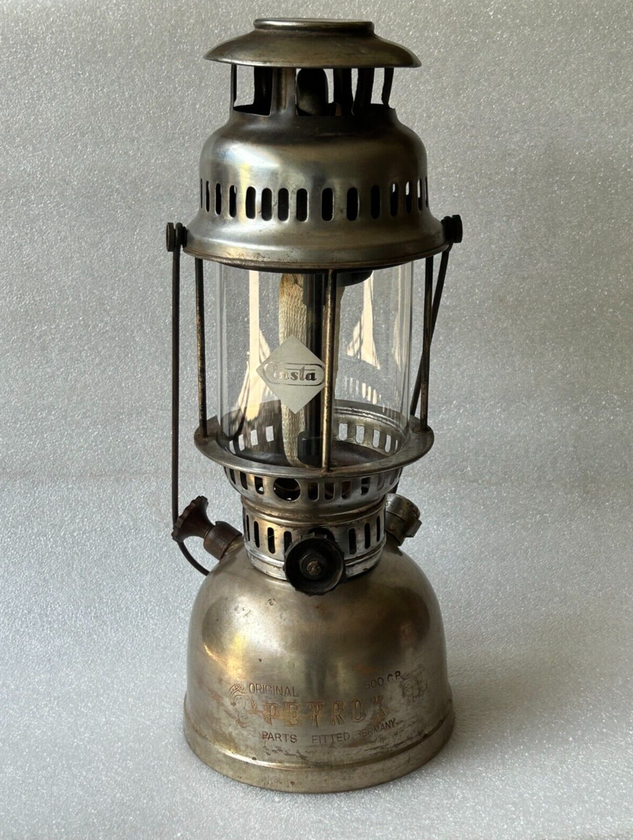 Rare Vieux Vintage Original 500CP PETROX Kérosène Lanterne / Lampe Avec