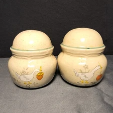 Stoneware Salt & Pepper Shakers Marmalade #8868 International China EUC