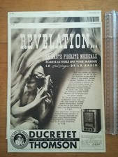 PUB ANCIENNE ADVERT CLIPPING 1935 poste radio Ducretet Thomson TSF