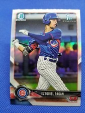 2018 Bowman Chrome EZEQUIEL PAGAN REFRACTOR card CHICAGO CUBS Baseball #106