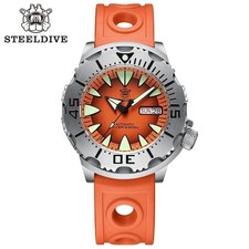 SteelDive SD1984 Monster Orange Rubber Automatic Seiko NH36 --NEW-- RRP £349.99