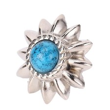 20 Sets Faux Turquoise Screw Buckle Daisy Vintage Decorative Replacement Screw