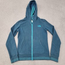 The North Face Hoodie Womens XS Blue Embroidery Full Zip Pockets