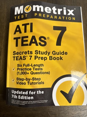 ATI TEAS Secrets Study Guide: TEAS 7 Prep Book, Six Full-Length Practice  - GOOD